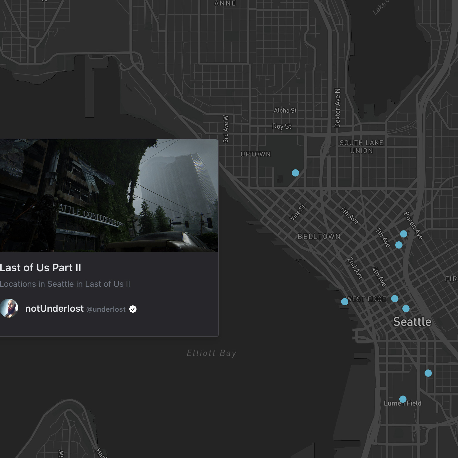 Image of a map with locations